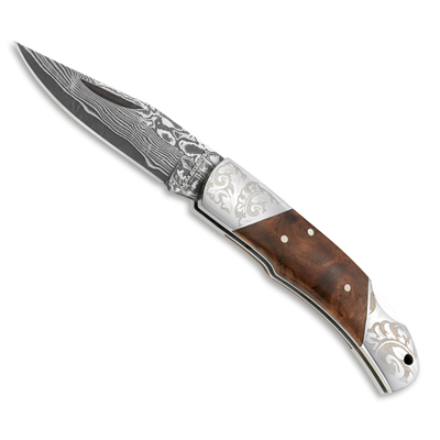 Böker Magnum Damascus Duke Folding Knife 